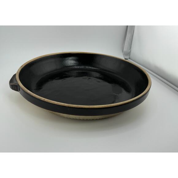 1930's Vintage USA Set of 2 Stoneware Cook-Rite Crock Bowl and Pie Plate Dish - Picture 6 of 15